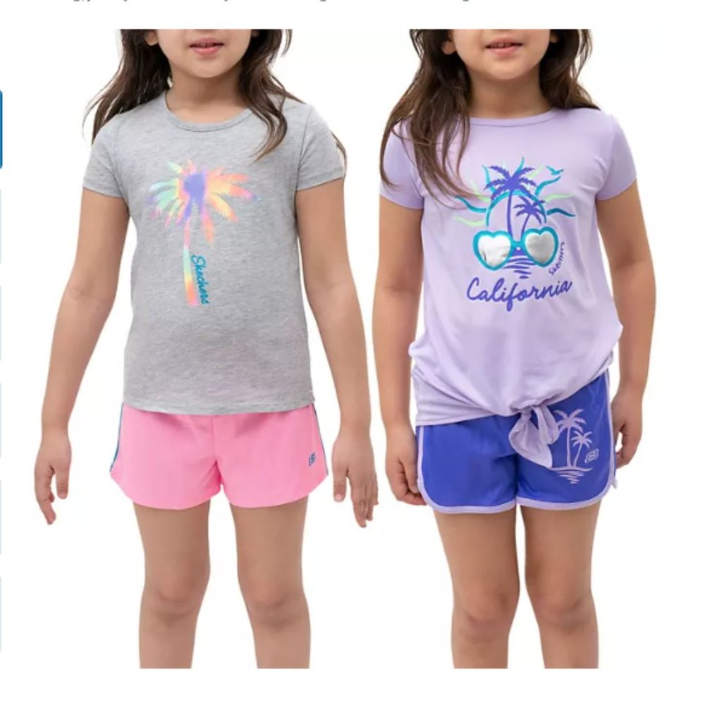 NWT Skechers Girls' 4 Pack Toddler Active Set - 5T